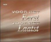 Voor t eerst voor t laatst titel.jpg